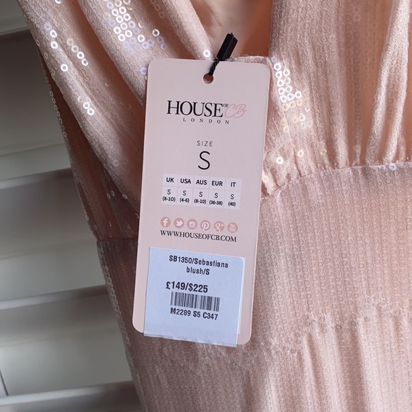 House of CB | Dresses | House Of Cb Sebastiana Blush Pink Sequin Maxi Dress Size S | Poshmark